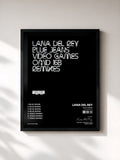 #noir Tableau de l'album Blue Jeans (Omid 16B Remixes) de Lana Del Rey, cadre noir, imprimé et encadré en France