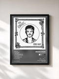 #noir Tableau de l'album The Romantic de Bruno Mars, cadre noir, imprimé et encadré en France