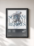 #noir "Scream" Remixes by USHER as a framed art print, black frame, printed and framed in France
