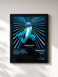 #noir Tableau de l'album A Funk Odyssey de Jamiroquai, cadre noir, imprimé et encadré en France