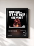 #noir Tableau de l'album It's Not Over (Remixes) de Chaka Khan, cadre noir, imprimé et encadré en France