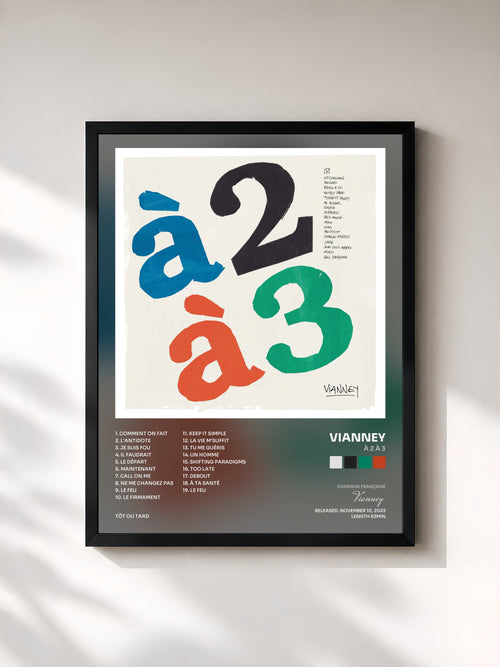 Vianney · à 2 à 3 — Affiche encadrée