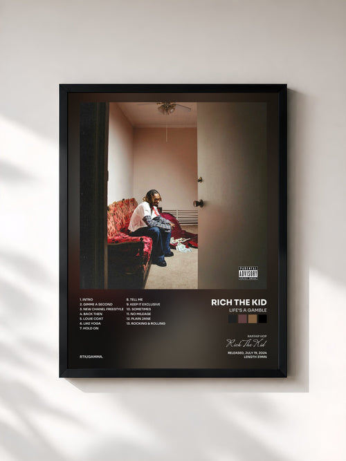 Rich The Kid · Life's A Gamble — Affiche encadrée