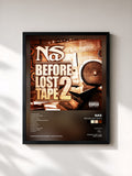 #noir Tableau de l'album Before Lost Tape 2 de Nas, cadre noir, imprimé et encadré en France