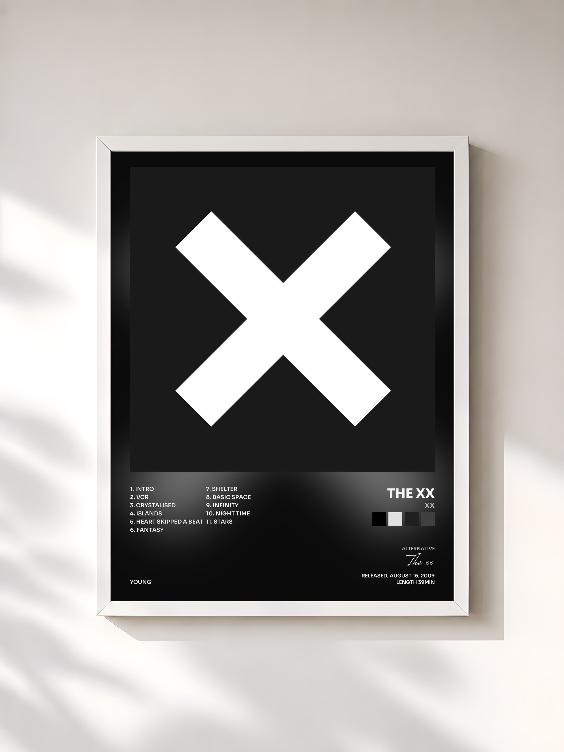 #blanc xx di The xx in stampa incorniciata, cornice bianca, stampata e incorniciata in Francia